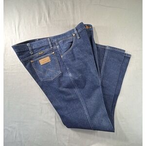 Wrangler Cowboy Cut Slim Fit Denim Dark Wash Jeans 936den Men's 40x32 Western